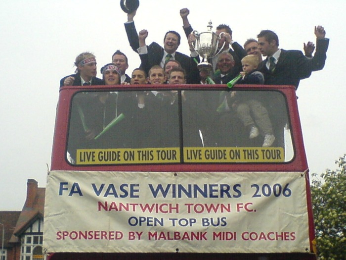 Phil Parkinson captained Nantwich Town to FA Vase glory - pic by Jonathan White, creative commons