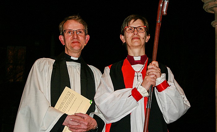 Photo attached left, new Rector Mark Hart; right, Bishop Libby Lane