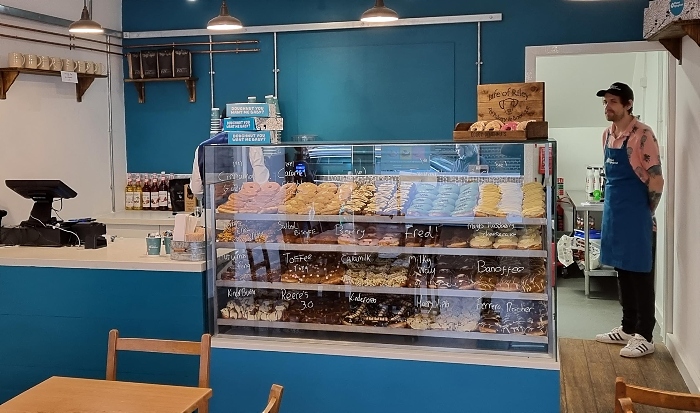 Planet Doughnut display unit Nantwich store