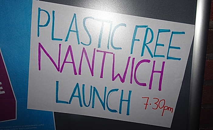 Plastic Free Nantwich launch sign (1)