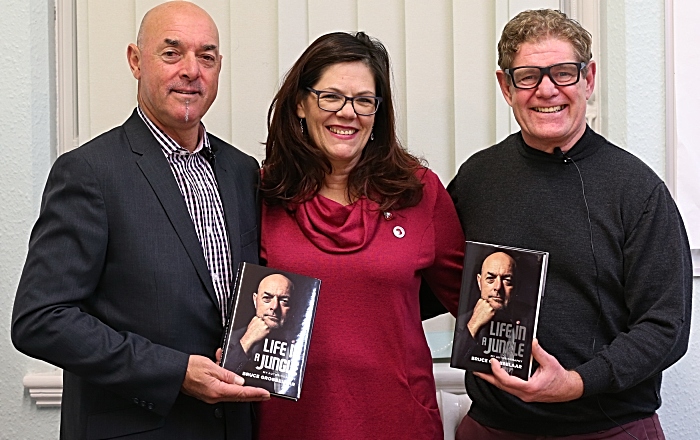 Pre-event - Bruce Grobbelaar with Denise Lawton and Steve Lawton from Nantwich Bookshop