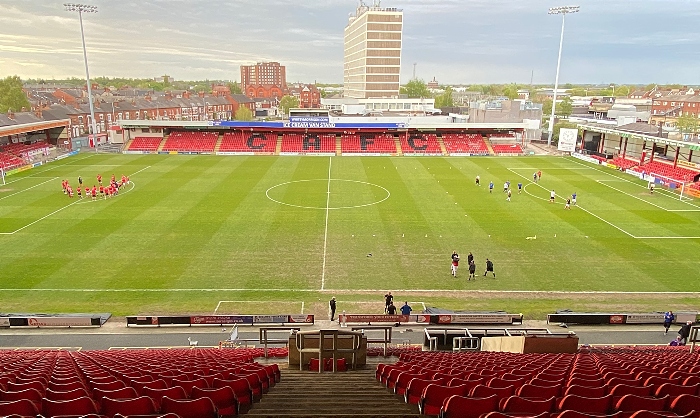 Pre-match - Red Alex Shirts and Alex Away Shirts teams prepare to start (1)