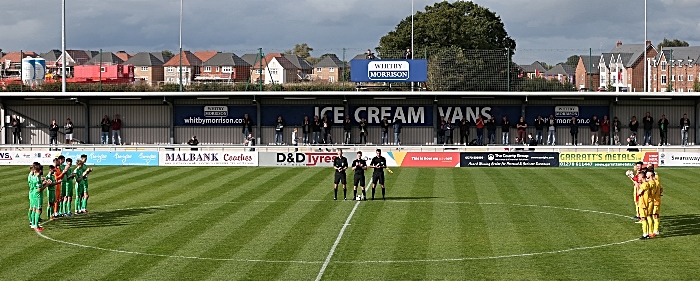 Pre-match - applause for Nantwich Town Football Club supporter and junior coach Paul Springthorpe (1)