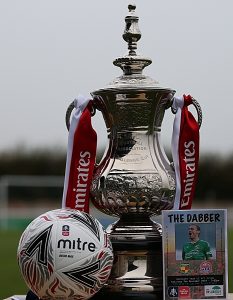 Pre-match - official FA Cup match-ball - programme - plus FA Cup Trophy (1)