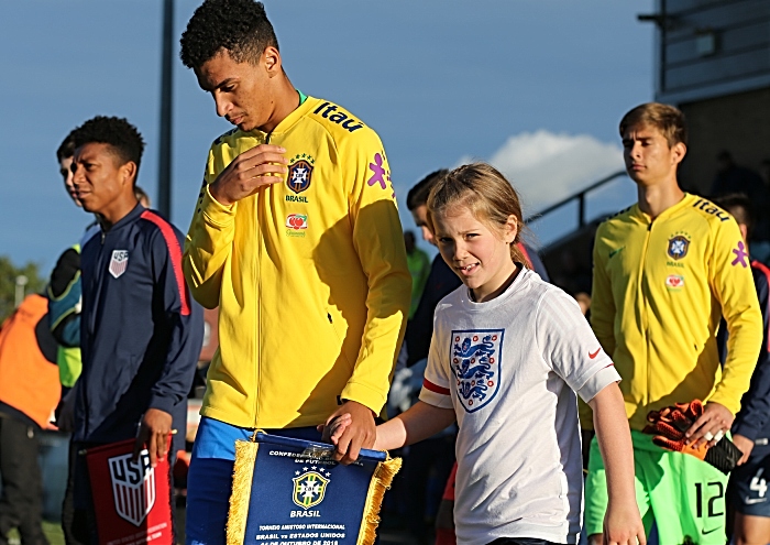 Pre-match - players and mascots enter field (1)