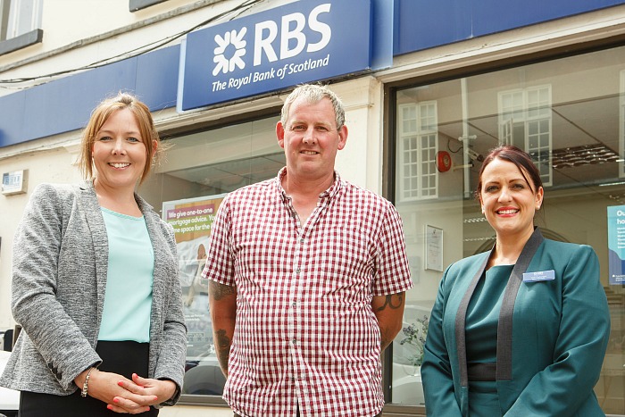 Royal Bank Of Scotland winner Pete at the Nantwich Branch, on Pillory Street.