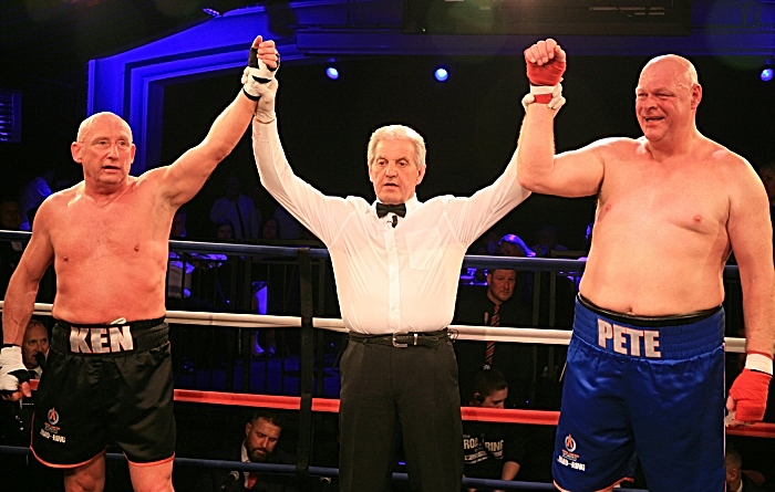 ROAD TO THE RING 5. Referee Joh Blackledge declares the bout a draw. Picture Courtesy of Tim Jervis Professional Photography