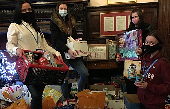 Reaseheath students collecting for Nantwich Foodbank