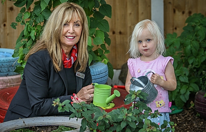 sensory garden - Rebeccas Day Nursery - Sylvia Dixon with Jessica