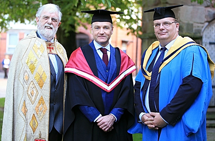 Rev Bernard Moss, Chris Beardshaw, Principal Marcus Clinton