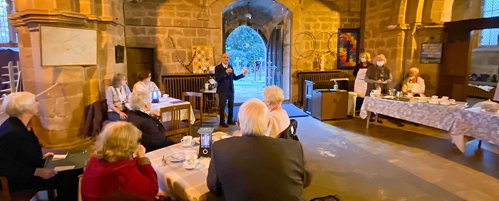 Rev’d Canon John Malbon gives a speech prior to cutting the ribbon (1)