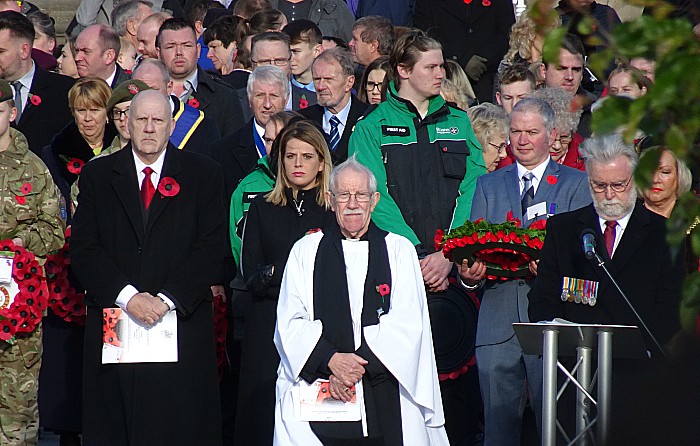 Reverend Ken Sambrook and local dignitaries in Crewe