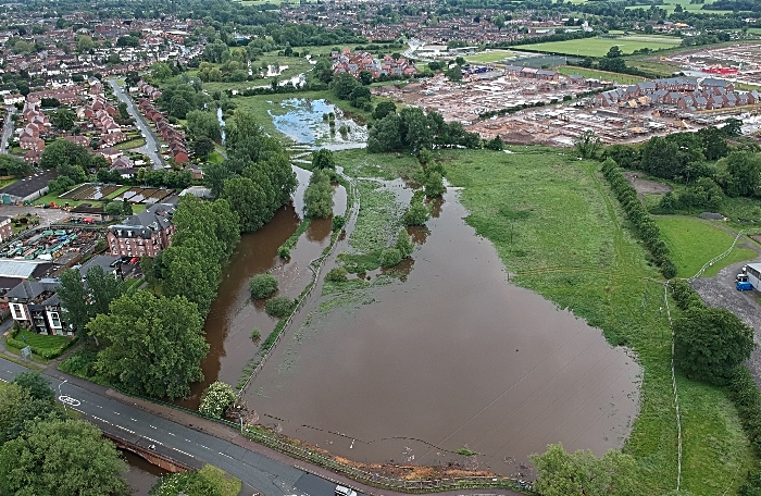 Weaver burst banks in Nantwich June 13