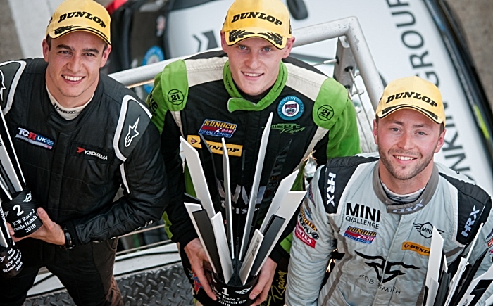 Rob Smith (right) third on podium