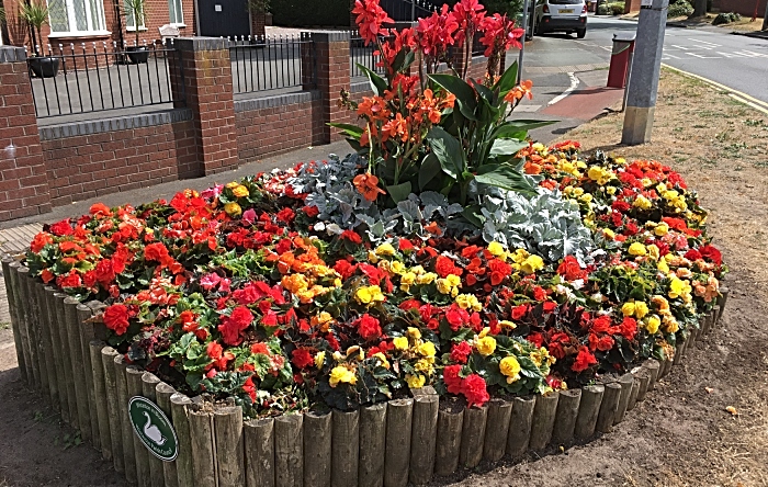 Rope Lane-Wells Green flower bed - photo by David Clews