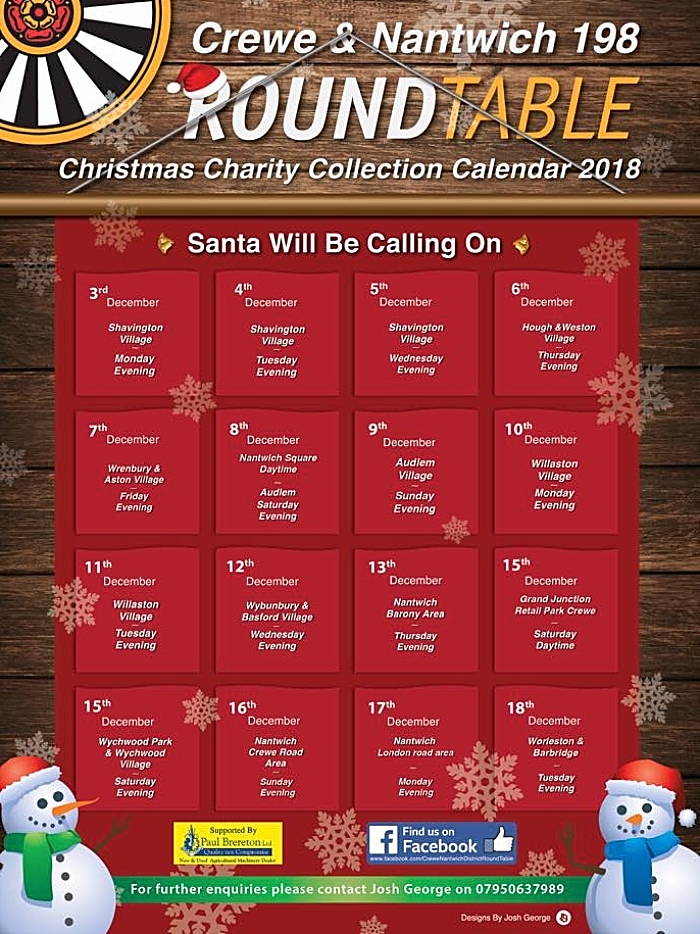 Round Table Santa calendar