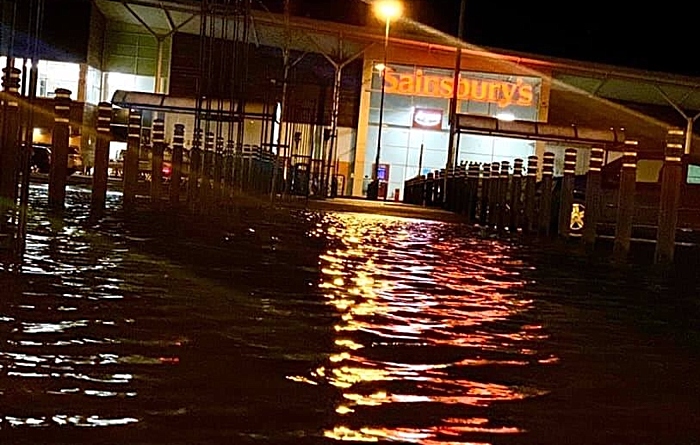 Sainsburys car park - pic by Ping Lin