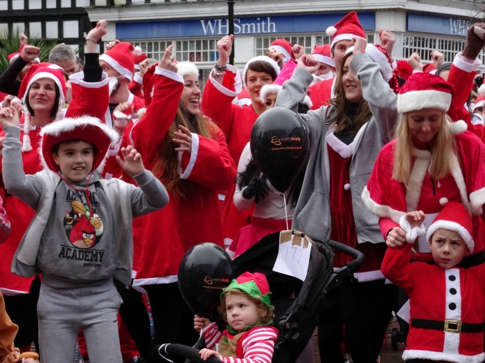 Santa Dash Nantwich - the warm up