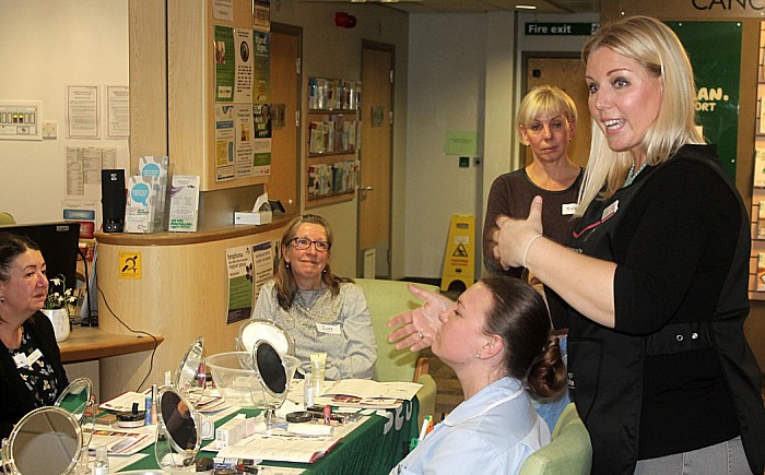 Sarah Addis talks staff and beauty volunteers through the 12-step programme