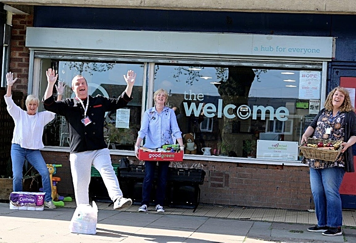 Sarah Riley, right of picture, with volunteer members of The Welcome in Knutsford, which received funding from the Covid-19 Fund.jpg LR (1)