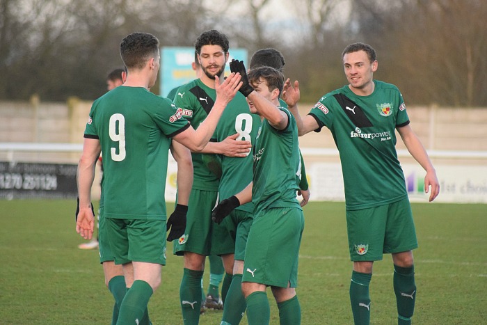 Sean Cooke celebrates his hattrick