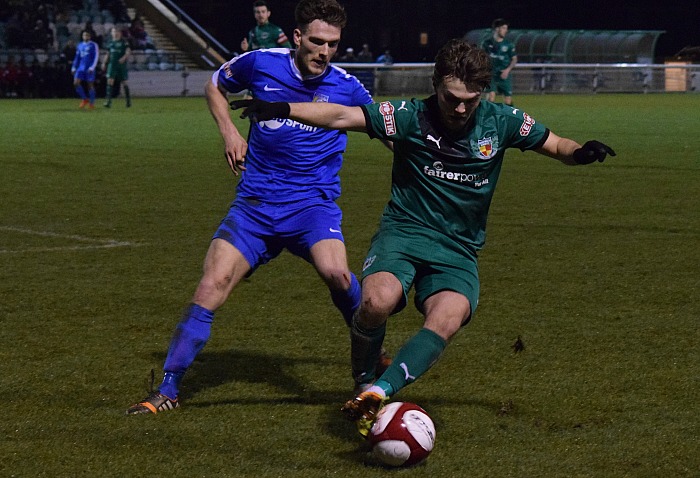 Sean Cooke controls the ball v Frickley