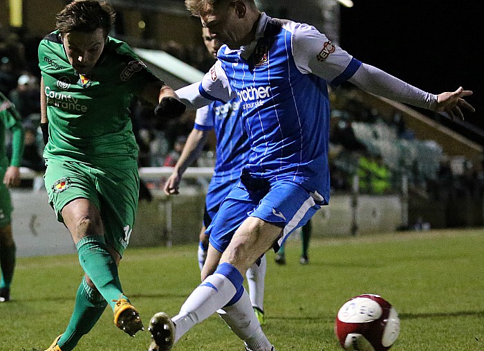 Sean Cooke crosses the ball