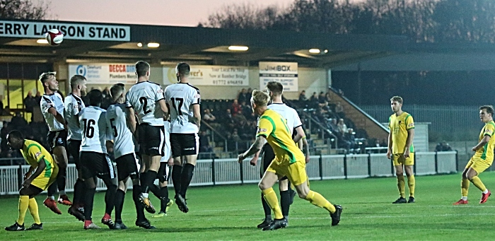 Sean Cooke freekick goes over the bar (1)