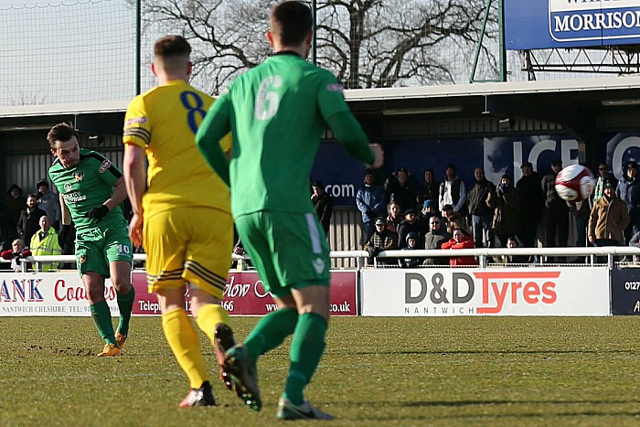 Sean Cooke shoots for Nantwich v Grantham