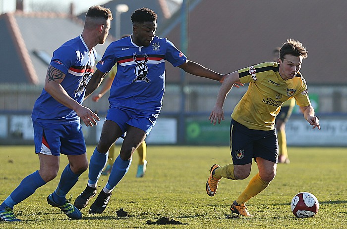 Sean Cooke eyes the ball in the first-half v Whitby