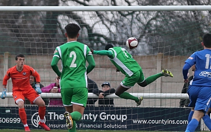 Second Nantwich Town goal - Joe Mwasile heads it home v Marine (1)