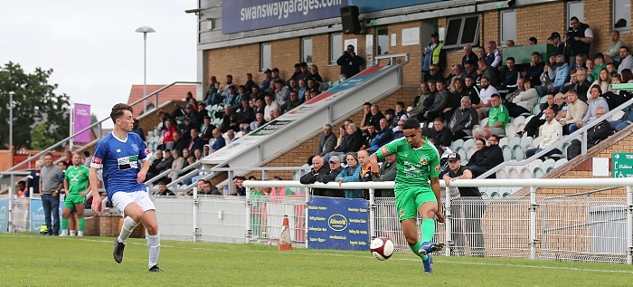 Second-half - Dabbers cross the ball in front of The Swansway Stand (1)