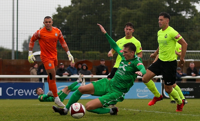 Second-half - Dan Cockerline slides into Sean Cooke's cross but is unable to connect with the ball (1)