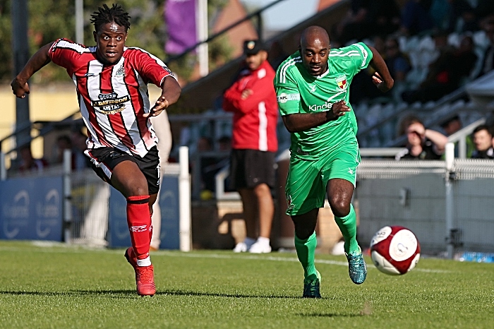 Second-half - Joe Mwasile chases the ball (1)