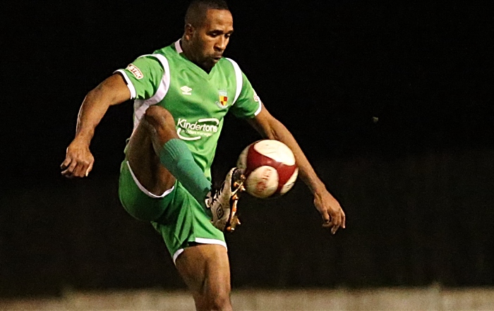 Second-half - Man of the Match Ricardo Fuller controls the ball (1)