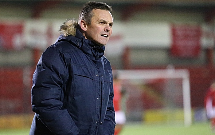 Second-half - Nantwich Town Manager eyes the action (1)