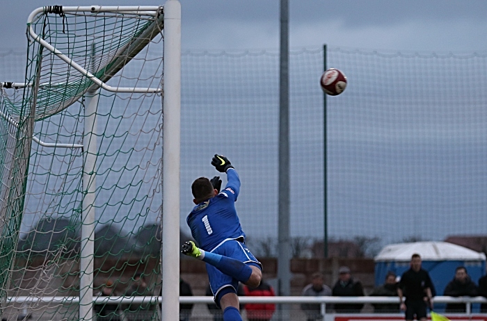 Second-half - Nantwich Town goal from Matt Bell - Scarborough keeper Tommy Taylor cant reach the ball (1)