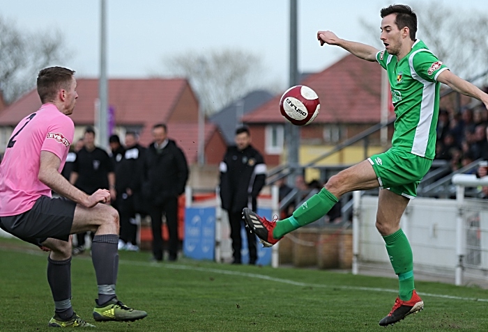 Second-half - Nathan Cotterell controls the ball (1)