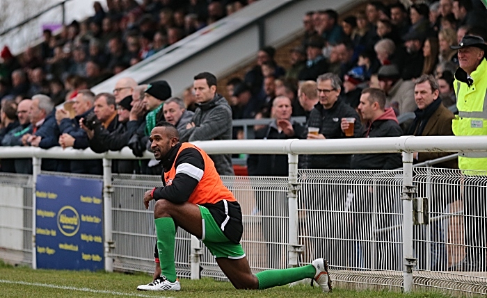 Second-half - Ricardo Fuller warms up (1)