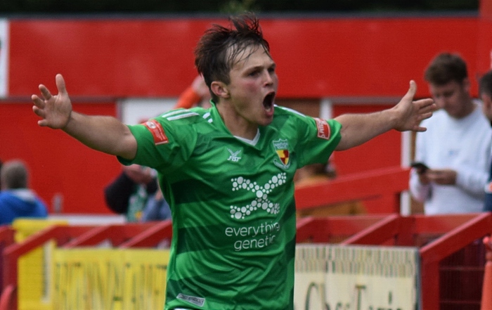 Second-half - Sean Cooke celebrates scoring the winning goal (1)