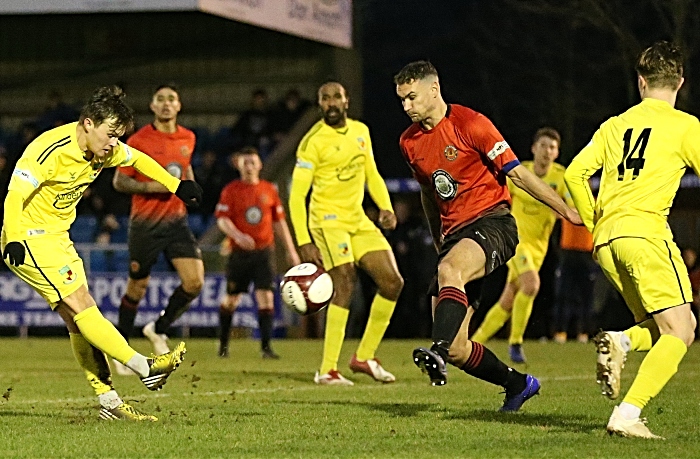 Second-half - Sean Cooke shoots at goal (2) (1)