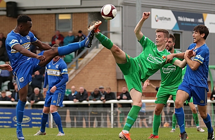 Second-half - Valdemar Schousboe challenges for the ball (1)