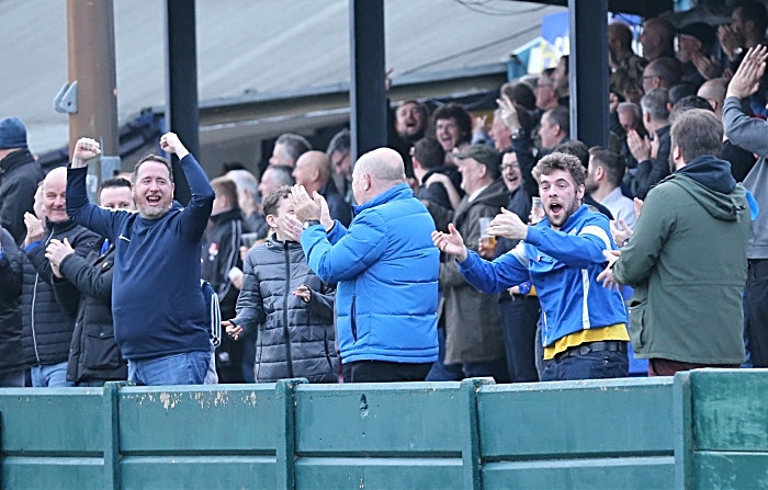 Second-half - Warrington Town celebrate their late equalising goal (1)