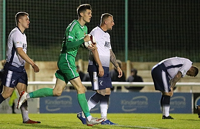 Second-half - first Nantwich Town goal - Joe Malkin celebrates scoring (1)