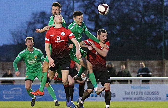 Second-half - first Nantwich goal - Joe Davis header (1)