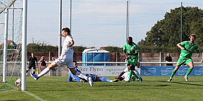 Second-half - first Nantwich goal - Josh Langley gets one back (1)