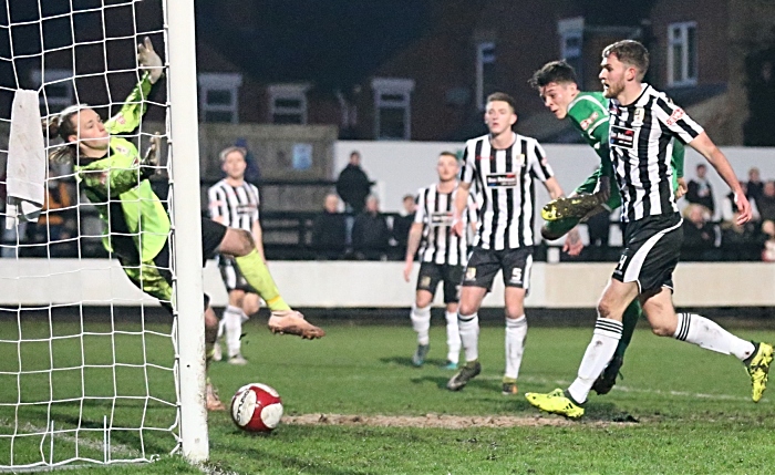 Second-half - third Nantwich Town goal - Joe Malkin second goal (1)