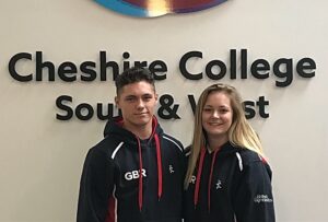 Two Cheshire College students compete for GB at European TeamGym Championships