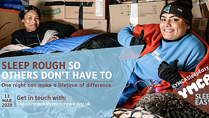 YMCA Crewe Sleepeasy 2020 FB recruitment image (1)