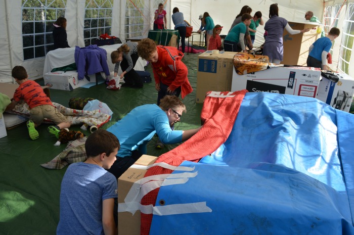 Sound Primary School pupils turn to Bear Grylls and make dens